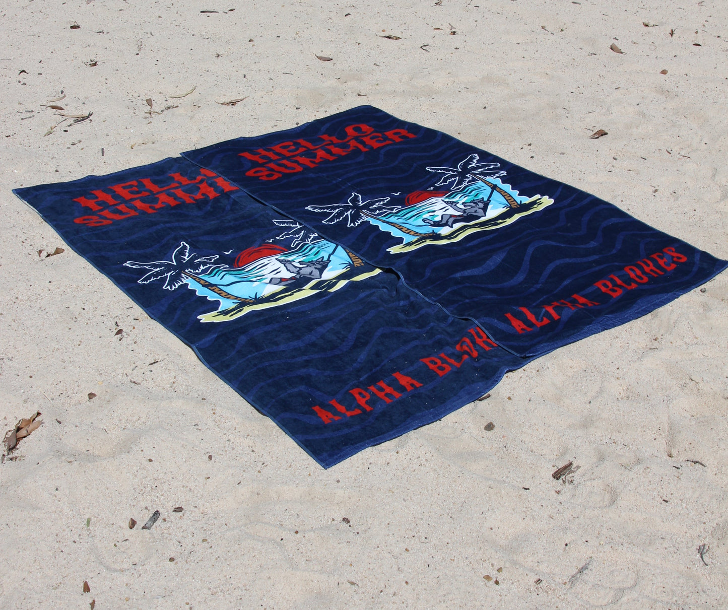 HELLO SUMMER BEACH TOWEL Alpha Blokes