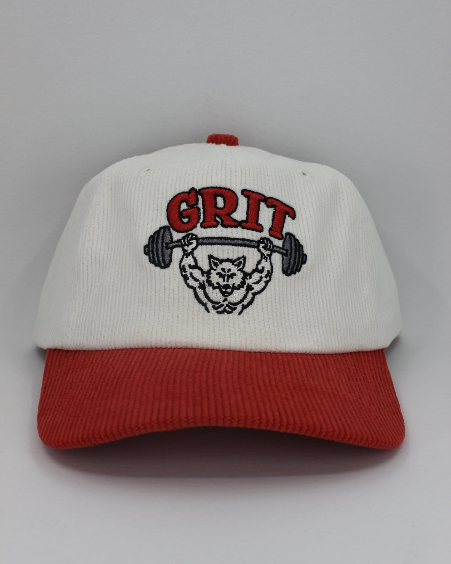 GRIT HAT RED AND WHITE