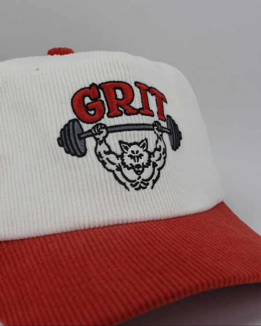 GRIT RED AND WHITE CAP