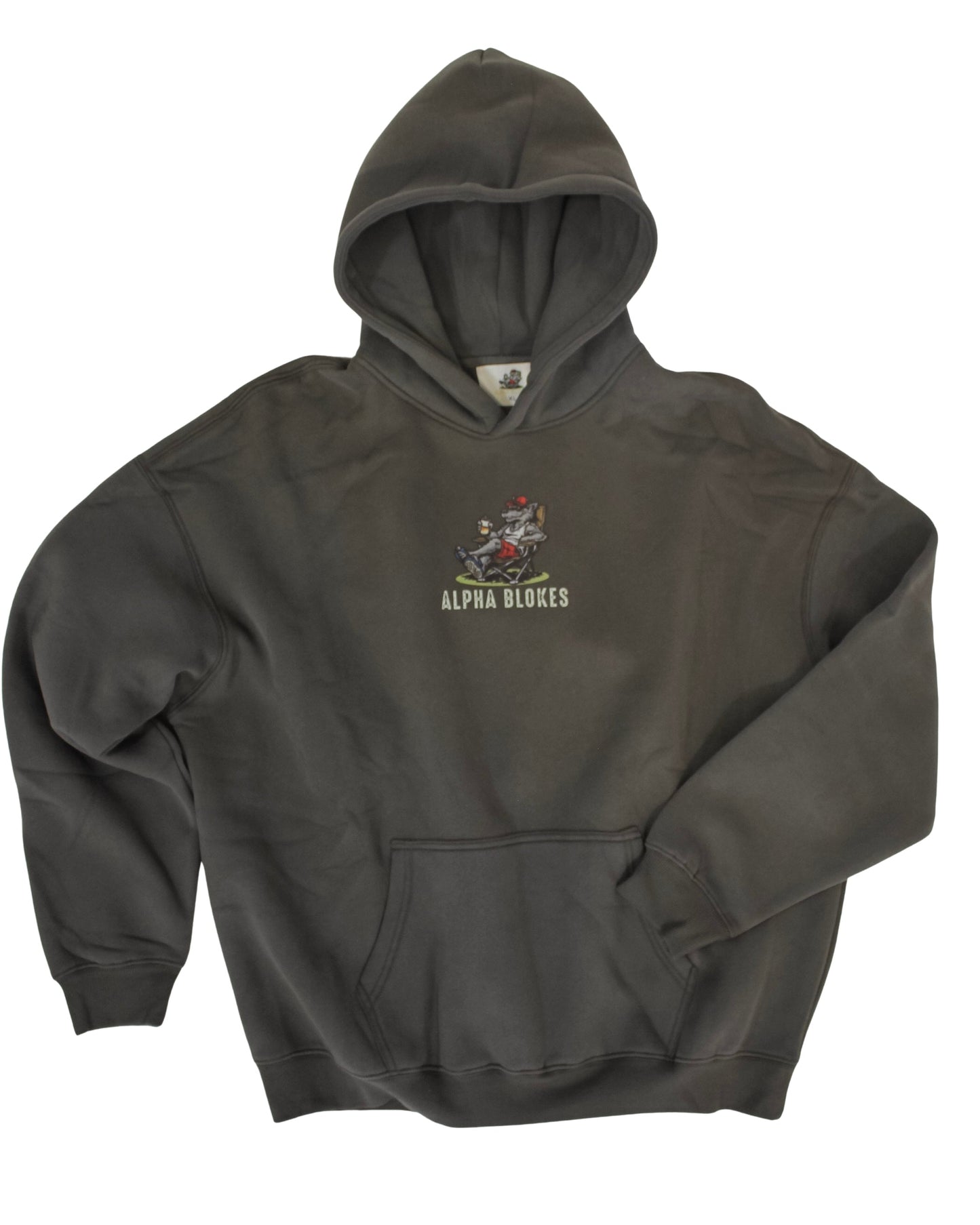 Hoodie flat lay with front graphic 