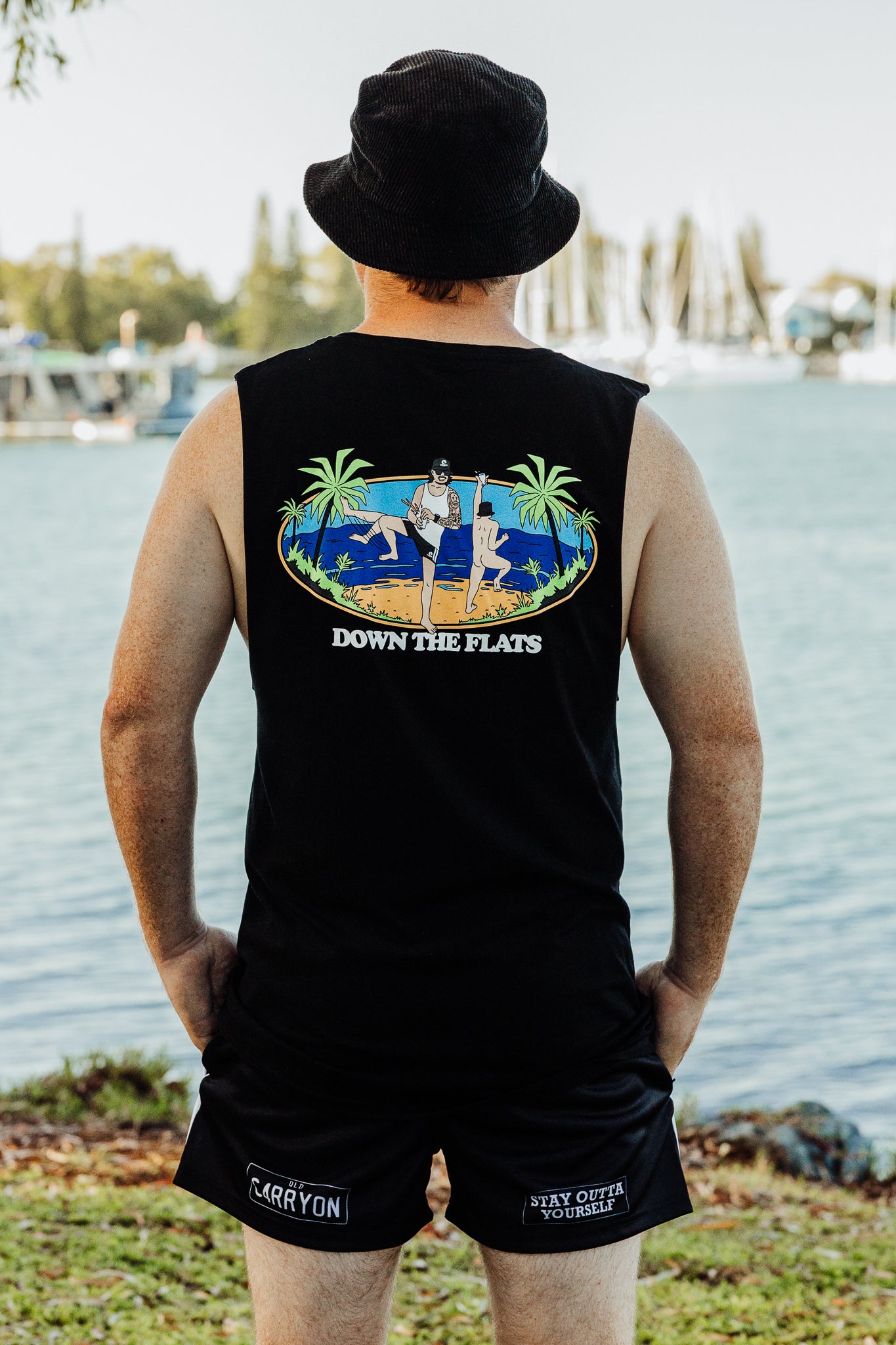 DOWN THE FLATS TANK BLACK