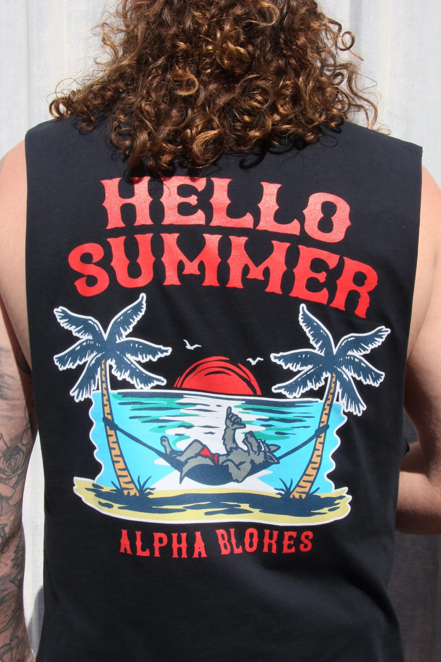 HELLO SUMMER NAVY TANK Alpha Blokes