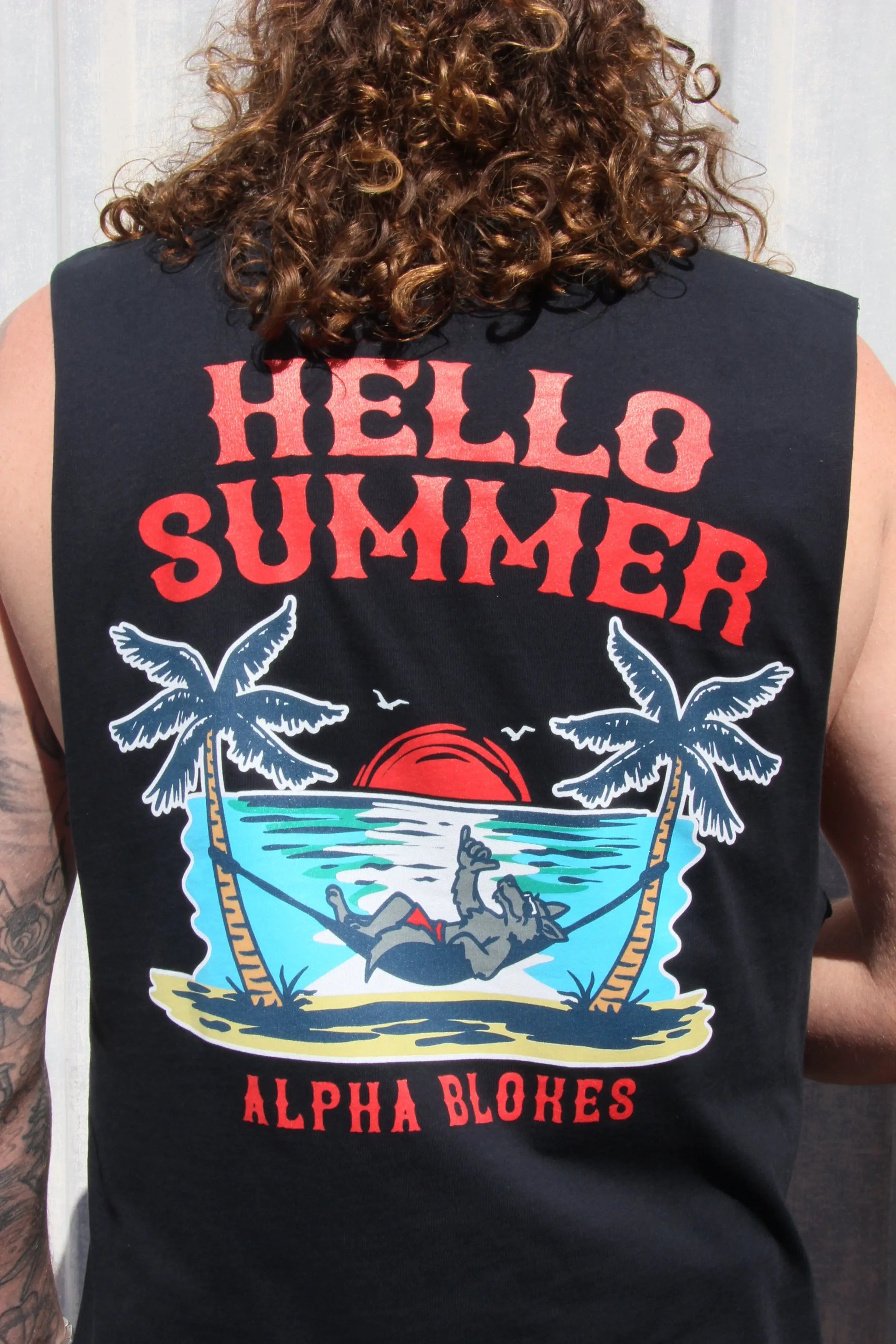 HELLO SUMMER NAVY TANK Alpha Blokes