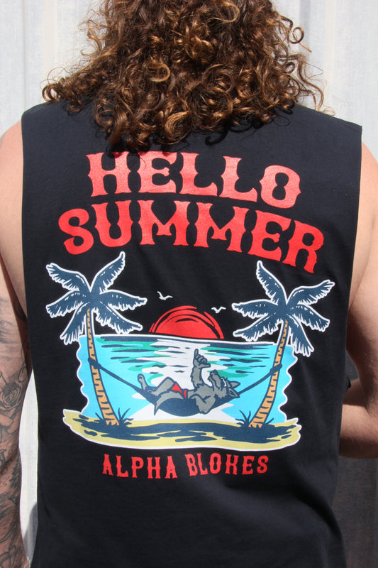 HELLO SUMMER NAVY TANK Alpha Blokes