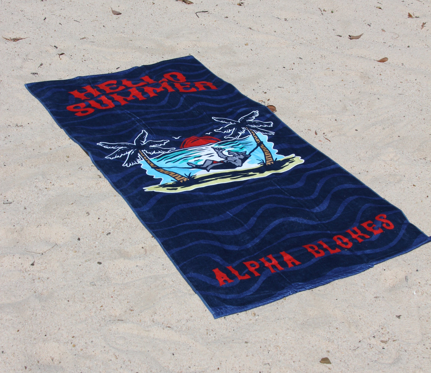 HELLO SUMMER BEACH TOWEL Alpha Blokes