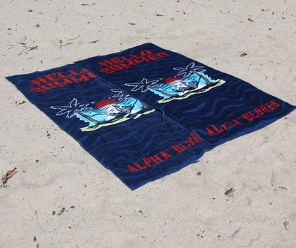 HELLO SUMMER LIGHT WEIGHT BEACH TOWEL Alpha Blokes