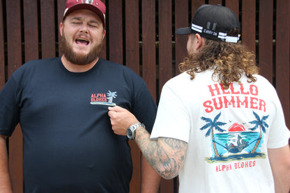 HELLO SUMMER NAVY TSHIRT Alpha Blokes