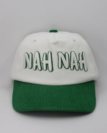 NAH NAH WHITE AND GREEN CAP