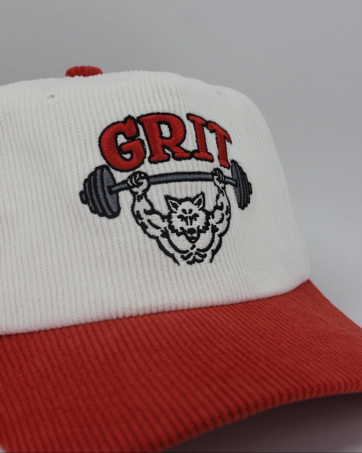 GRIT RED AND WHITE CAP