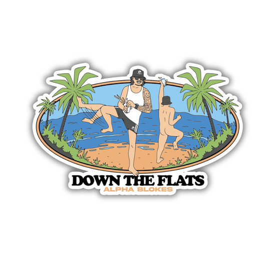 DOWN THE FLATS STICKER